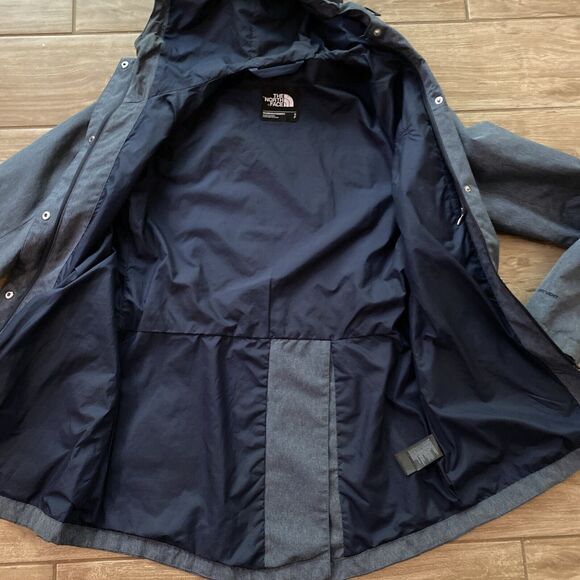 Womens The North Face Waterproof Dryvent Hooded Rain Gray Jacket Size Small - Picture 10 of 13